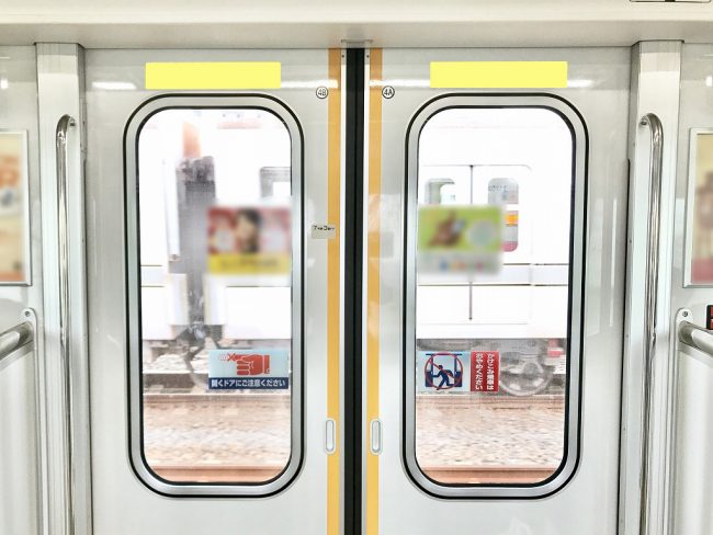 【電車広告】東武 日比谷線・半蔵門線直通セット ドアツインステッカー 1ヶ月間