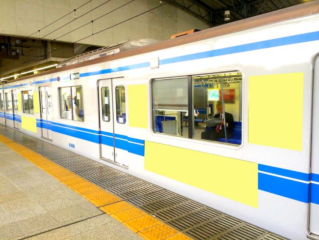 【電車広告】西武 新宿線 車体広告 3ヶ月（8両1編成）