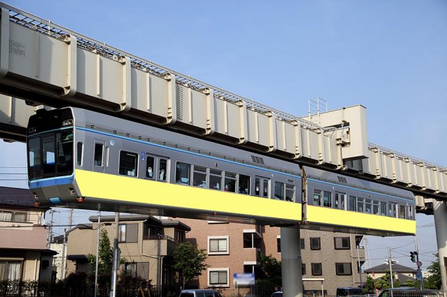 【電車広告】千葉モノレール ハーフラッピング［車体広告］ 6ヶ月間（0形）