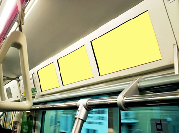 【電車広告】東急 田園都市線 TOQまど上ビジョン［車内液晶モニター広告］ 52週間（15秒）
