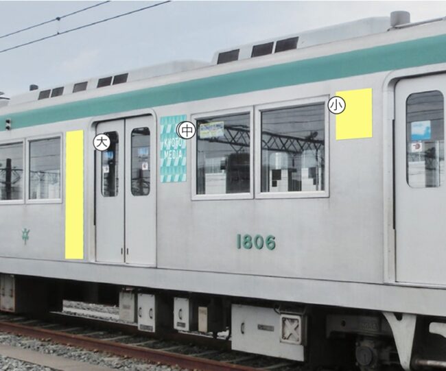 京都市営地下鉄 烏丸線 車体ステッカー広告 中 3ヶ月間